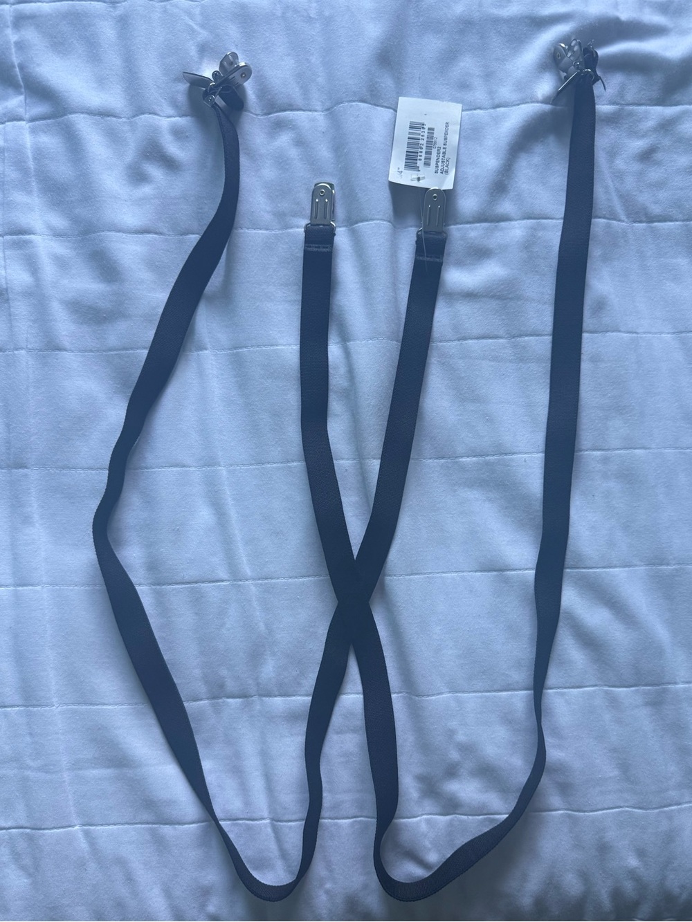 American Apparel Black Elastic Suspenders